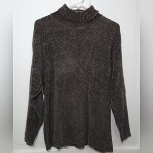 Vintage 80s Eileen Fisher Turtleneck Chenille Sweater M